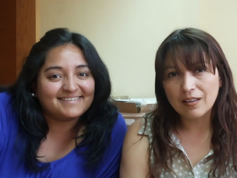 Foto de Milsa Albornoz y María Teresa Garrido